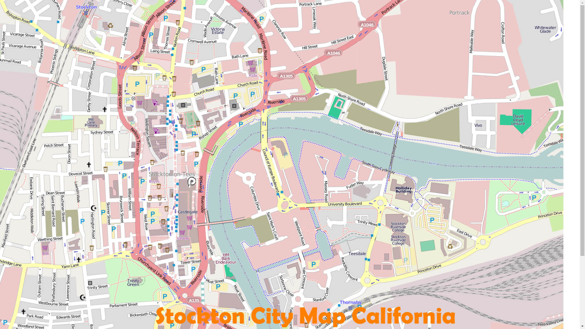 Stockton Street Map California